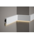 Dekorativní nástěnná lišta QL019 200 x 8 x 2.5 cm Mardom - vhodná pre LED podsvietenie