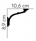 Dekorativní lišta na strop MD110 200 x 8.9 x 10.6 cm Mardom - vhodná pre LED podsvietenie