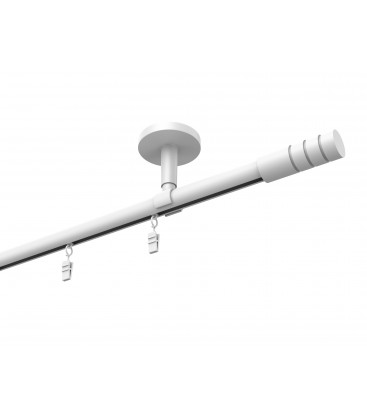 Profilová hliníková garnýž stropní jednoduchá Elegant bílá Techno