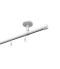 Profilová hliníková garnýž stropní jednoduchá Elegant bílá Pullo