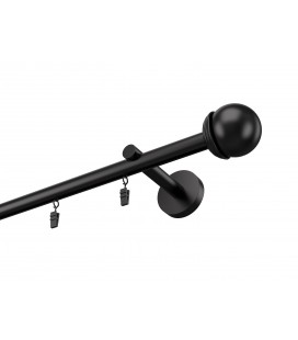 Profilová hliníková garnýž jednoduchá Elegant černá Todi Max