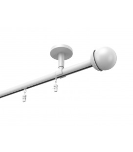 Profilová hliníková garnýž stropní jednoduchá Elegant bílá Todi Max