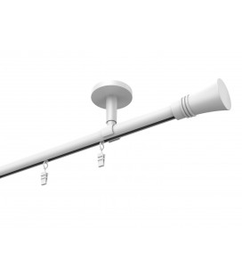 Profilová hliníková garnýž stropní jednoduchá Elegant bílá Capri