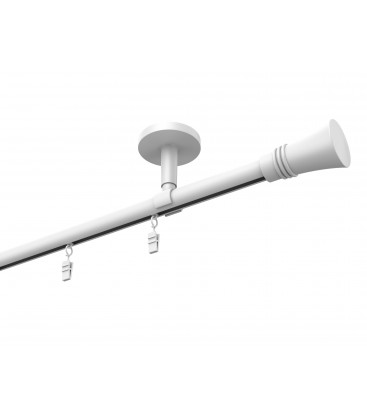 Profilová hliníková garnýž stropní jednoduchá Elegant bílá Capri