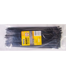 Páska stahovací MASTERTOOL na kabely, nylon 4,8*250 mm, černá 100 ks balení 20-1855