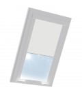Roleta termoizolační na střešní okno VELUX v hliníkové kazetě Bílá