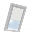Roleta termoizolační na střešní okno VELUX v hliníkové kazetě Bílá