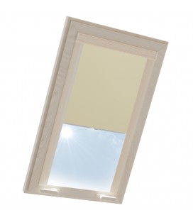 Roleta termoizolační na střešní okno FAKRO v hliníkové kazetě Béžová