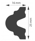 Dekorativní nástěnná lišta WD25D 2m
