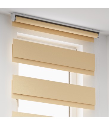 Volně visící roleta Den a Noc na stěnu, strop Káva s mlékem