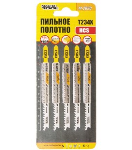 Plátky do přímočaré pily HCS MASTERTOOL PROGRESSOR na dřevo/ plast čisté rovné střih 8-12TPI/116 mm T234X 5 ks 14-2820