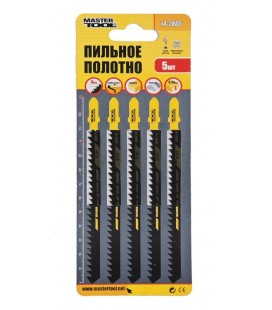 Plátky do přímočaré pily HCS MASTERTOOL T344D na dřevo/ plast rychle rovné střih 6TPI/132 mm 5 ks 14-2805