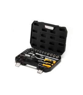 Sada nástrčných hlavic MASTERTOOL 1/4" - 1/2" CrV ráčna 72Т 72 ks 78-5072