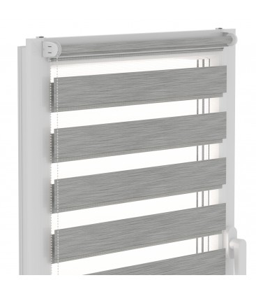 Roleta Den a Noc Delux Plus série Graphite Wood DN21