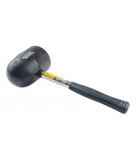 Kladivo pryžové MASTERTOOL 90 mm 1250 g kovová rukojeť, půlkruhová hlava černá 02-1305