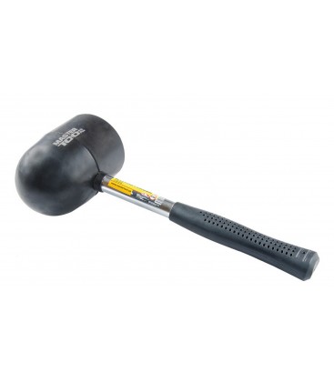 Kladivo pryžové MASTERTOOL 90 mm 1250 g kovová rukojeť, půlkruhová hlava černá 02-1305