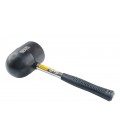 Kladivo pryžové MASTERTOOL 90 mm 1250 g kovová rukojeť, půlkruhová hlava černá 02-1305