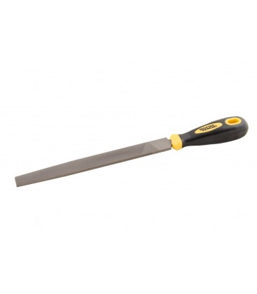 Pilník kovový MASTERTOOL 200 mm, plochý dvousložková rukojeť 06-0200