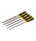 Pilník kovový MASTERTOOL 200 mm, 5 ks plochý/kulatý/třístranný/půlkruhový/čtverec dvousložková rukojeť 06-0250