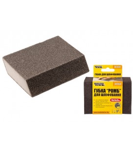 Houbička brusná zkosená MASTERTOOL RHOMBUS P180 110*75*25 mm 08-0518