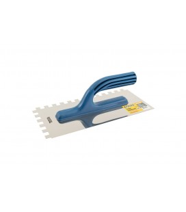 Hladítko nerezové MASTERTOOL 125*270 mm zub 10x10 mm plastová rukojeť 08-2127