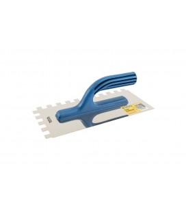 Hladítko nerezové MASTERTOOL 125*270 mm zub 12x12 mm plastová rukojeť 08-2227