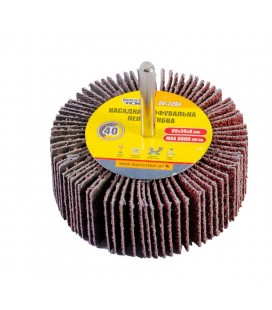 Válec lamelový brusný MASTERTOOL 80*30 mm P40 s hřídelí 6 mm 08-2284