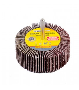 Válec lamelový brusný MASTERTOOL 80*30 mm P80 s hřídelí 6 mm 08-2288