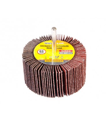 Válec lamelový brusný MASTERTOOL 80*40 mm P80 s hřídelí 6 mm 08-2298