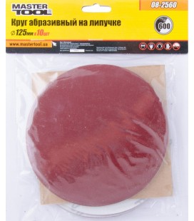 Výsek brusný suchý zip MASTERTOOL 125 mm P600 10 ks 08-2560