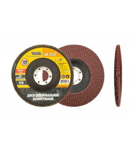 Kotouč brusný lamelový MASTERTOOL Т29 P120 125*22 mm 08-3212