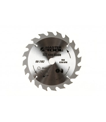 Kotouč pilový na řezání dřeva MASTERTOOL zuby z karbidu wolframu 185*20*20Т, adaptér 20-16 08-7192