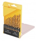 Sada vrtáků MASTERTOOL do kovu 13 ks HSS TiN 2 - 8mm plastic box TiN 11-0413