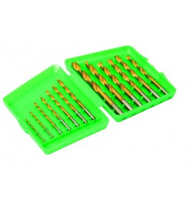 Sada vrtáků do kovu MASTERTOOL 13 ks HSS 1, 5 - 6, 5 mm plastic box TiN 11-1305