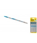 Plátky do přímočaré pily MASTERTOOL HCS pro kov čisté rovné střih 21TPI/132 mm 5 ks 14-2813