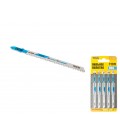Plátky do přímočaré pily HCS MASTERTOOL pro neželezné kovy čisté rovné střih 8TPI/100 mm 5 ks T127D 14-2815