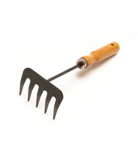 Hrabličky zahradní MASTERTOOL 5 zubů 255*95 mm s dřevěnou násadou 14-6191
