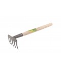 Hrabličky zahradní MASTERTOOL 5 zubů 375*95 mm s dřevěnou násadou 14-6196
