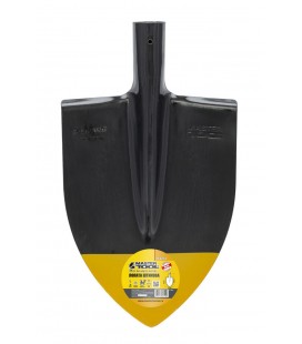 Lopata špičatá MASTERTOOL 220*300*390 mm černá/žlutá bez násady 14-6254