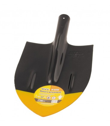 Lopata špičatá MASTERTOOL 210*290*405 mm černá/žlutá bez násady 14-6255