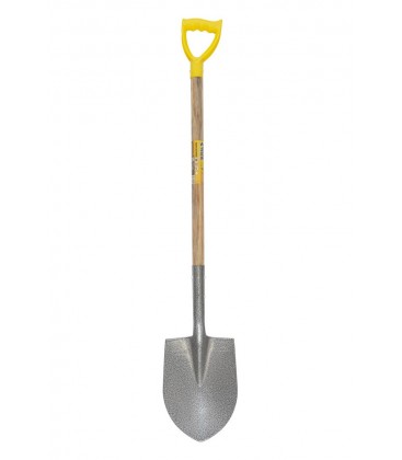 Lopata špičatá MASTERTOOL 205*280*1200 mm kladivový lak s dřevěnou násadou 14-6268