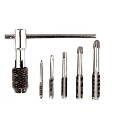 Sada závitníků MASTERTOOL M4/M5/M6/M8/M10 s vratidlem Т-type, 6 ks 15-1406