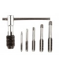 Sada závitníků MASTERTOOL M4/M5/M6/M8/M10 s vratidlem Т-type, 6 ks 15-1406