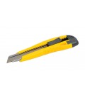 Nůž s odlamovací čepelí MASTERTOOL 18 mm, kovová vodítka, tlačítková svorka, 2 čepele 17-0106