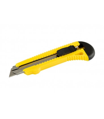 Nůž s odlamovací čepelí MASTERTOOL 18 mm, kovová vodítka, tlačítková svorka 17-0528