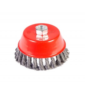 Kartáč kotoučový MASTERTOOL drátěný čelní - pletený drát Ø 125 mm М14 19-7012