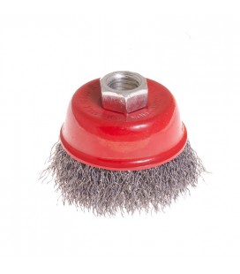 Kartáč kotoučový MASTERTOOL drátěný čelní - rýhovaný drát Ø 65 mm М14 19-7206