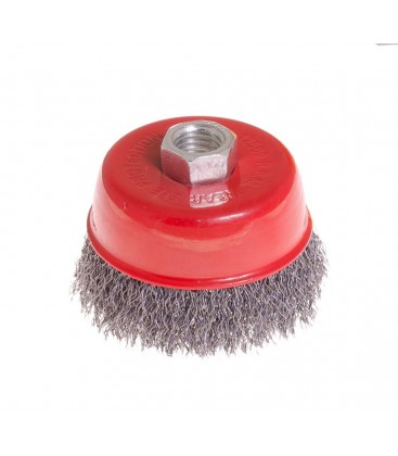Kartáč kotoučový MASTERTOOL drátěný čelní - rýhovaný drát Ø 75 mm М14 19-7207