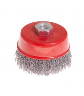 Kartáč kotoučový MASTERTOOL drátěný čelní - rýhovaný drát Ø 85 mm М14 19-7208