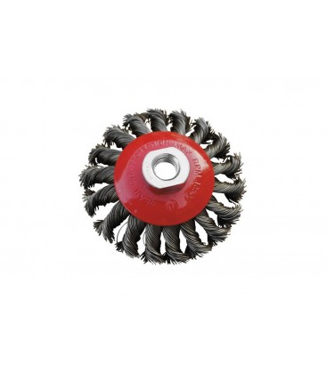 Kartáč kotoučový MASTERTOOL drátěný kruhový - pletený drát Ø 100 mm М14 19-8010